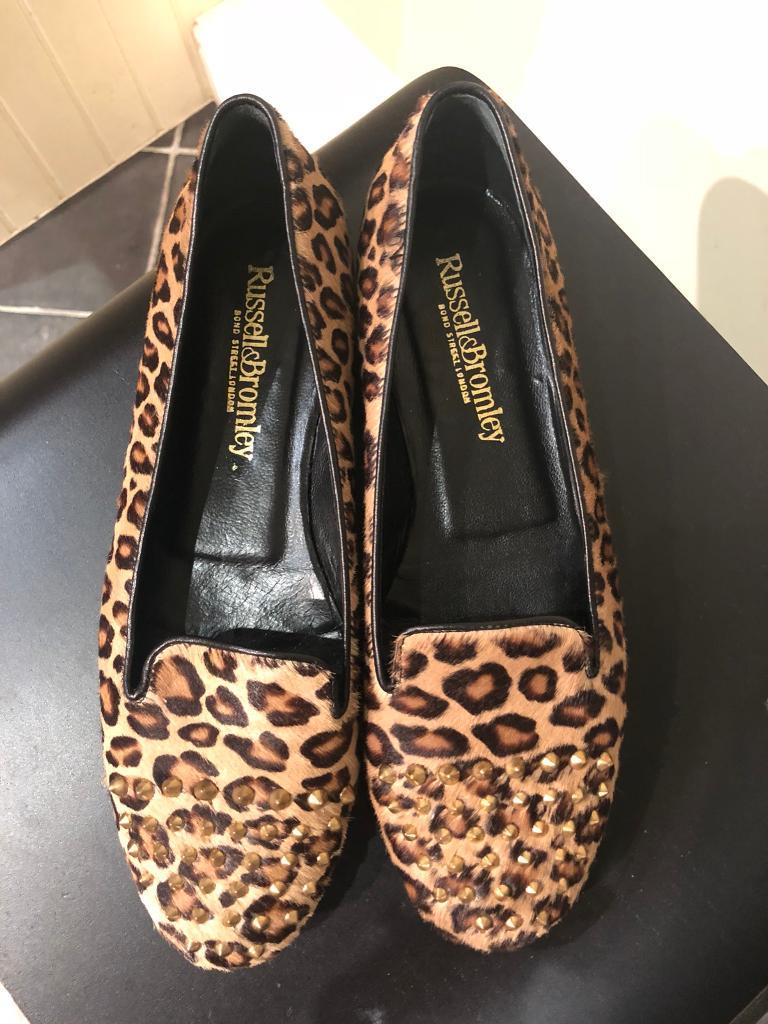 russell and bromley leopard print loafers